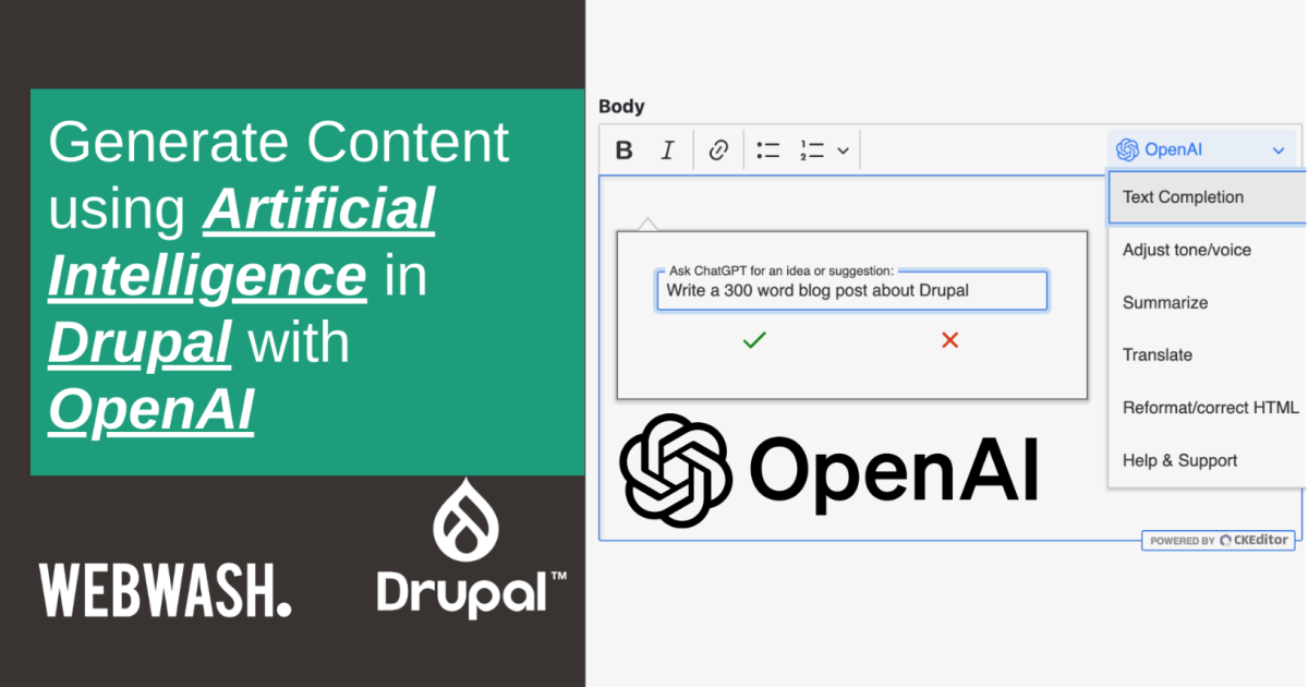 Drupal Ushers in Next-Gen Content Generation with OpenAI Integration