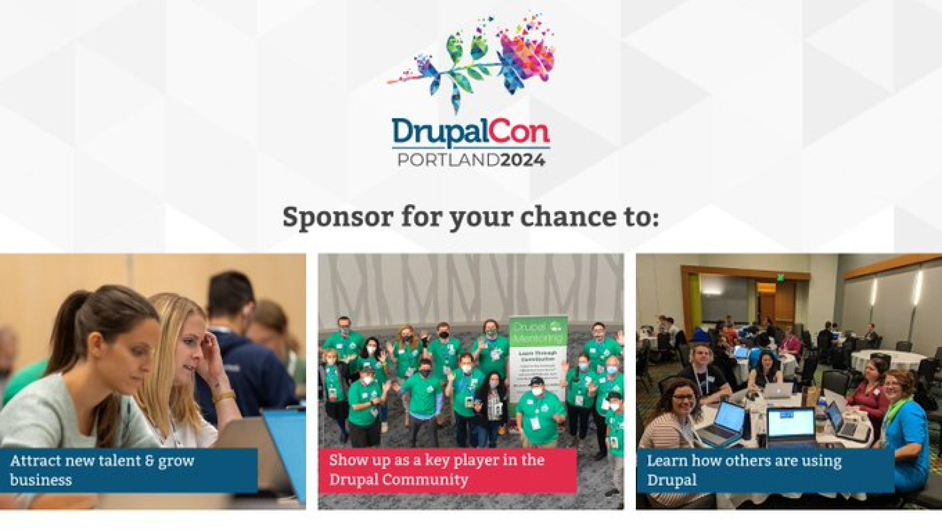 DrupalCon Portland 2024 Sponsorship Opportunities Await