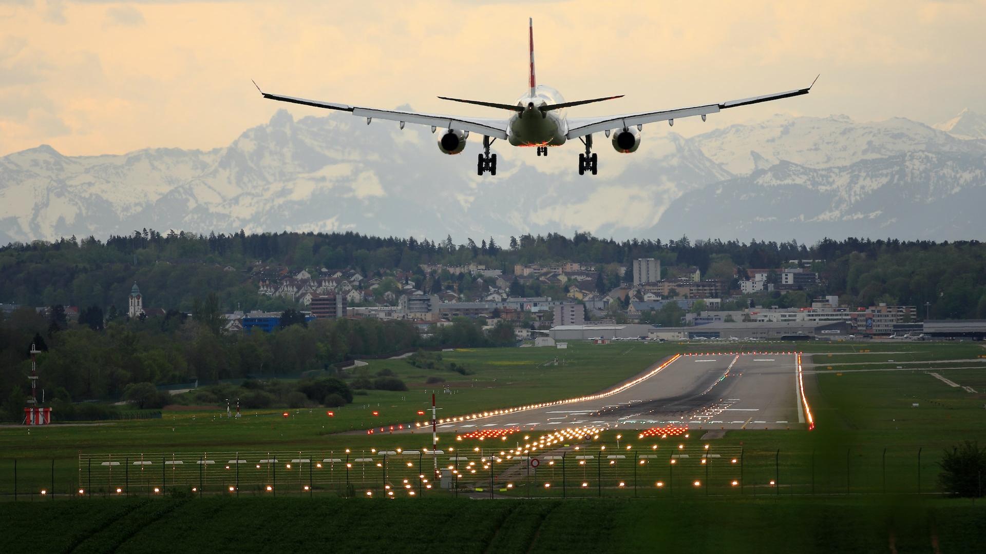 Runway and flight take-off